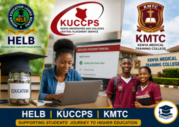 Students applying for KUCCPS and HELB funding online in Kenya