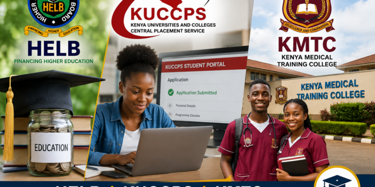 Students applying for KUCCPS and HELB funding online in Kenya
